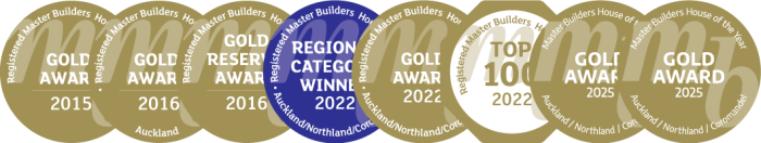 Register Master Builders House of the Year Awards Alpha 1 Builder's Registered Master Builders House of the Year award from 2015 through to 2025